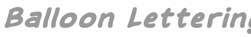 Balloon Lettering