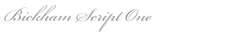 Bickham Script One