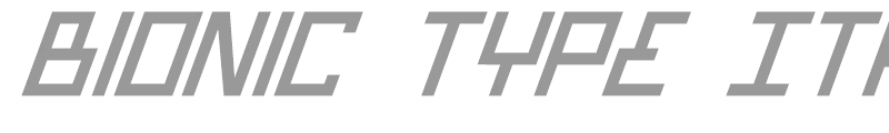 Bionic Type Italic