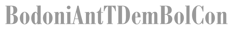 BodoniAntTDemBolCon