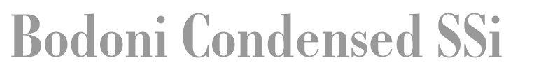 Bodoni Condensed SSi