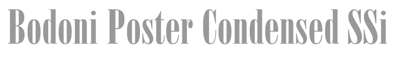Bodoni Poster Condensed SSi