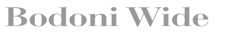 Bodoni Wide
