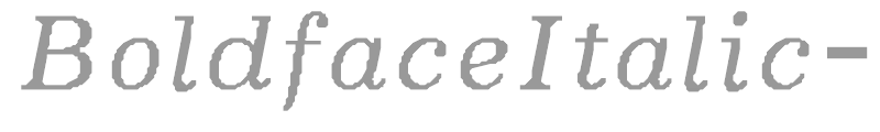 BoldfaceItalic-SemiBold-Italic