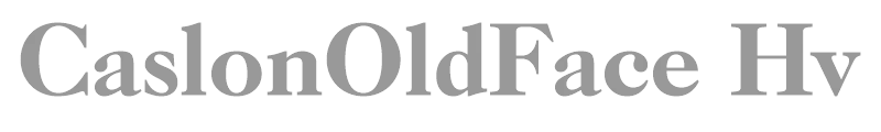 CaslonOldFace Hv BT
