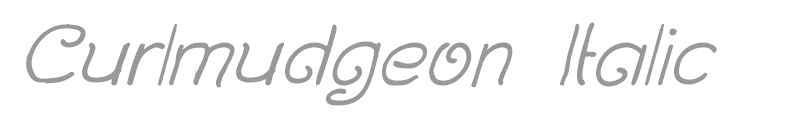 Curlmudgeon Italic