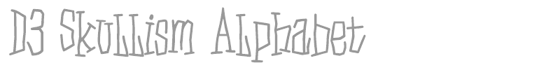 D3 Skullism Alphabet