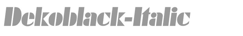 Dekoblack-Italic