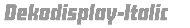 Dekodisplay-Italic