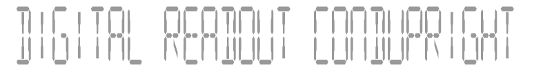 Digital Readout CondUpright