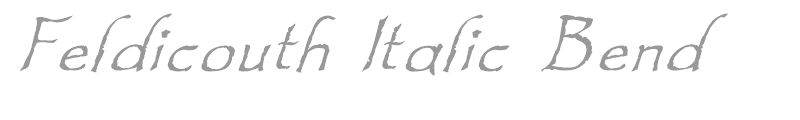 Feldicouth Italic Bend