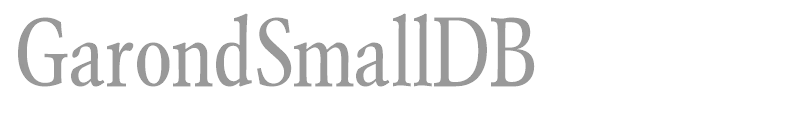 GarondSmallDB