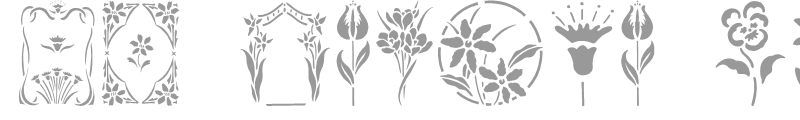 GE Floral Stencils