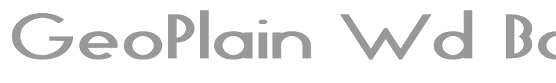 GeoPlain Wd Bold