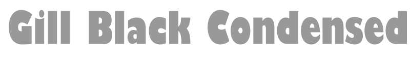 Gill Black Condensed SSi