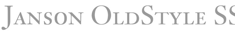 Janson OldStyle SSi