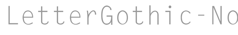 LetterGothic-Normal