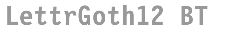 LettrGoth12 BT