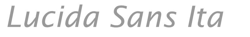 Lucida Sans Ita