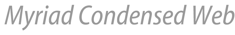 Myriad Condensed Web
