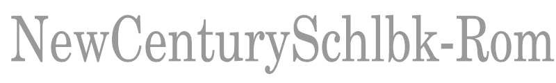 NewCenturySchlbk-Roman Cn