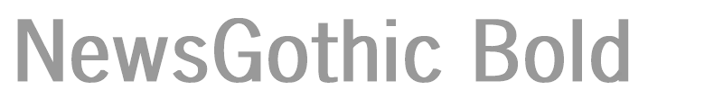NewsGothic Bold