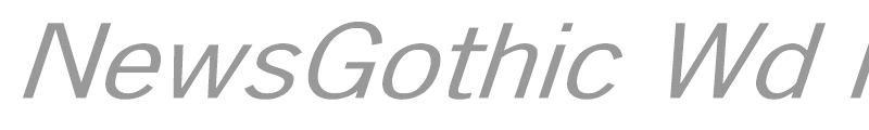 NewsGothic Wd Italic