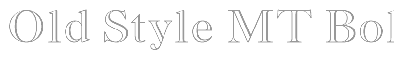 Old Style MT Bold Outline