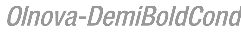 Olnova-DemiBoldCondIta