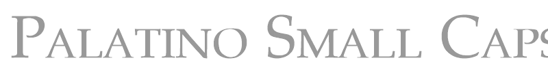 Palatino Small Caps