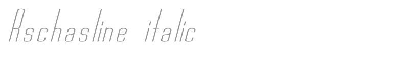 Rschasline italic