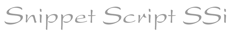 Snippet Script SSi