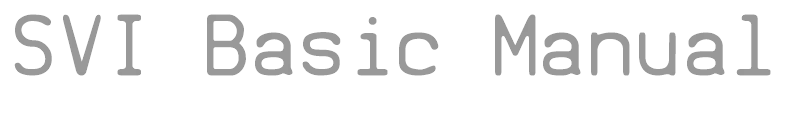 SV Basic Manual