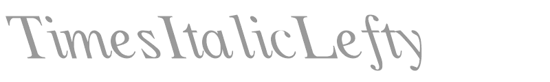 TimesItalicLefty