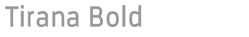 Tirana Bold