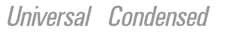 Universal Condensed