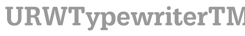 URWTypewriterTMedExtNar