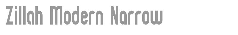 Zillah Modern Narrow