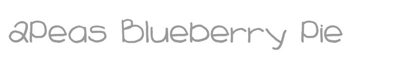 2Peas Blueberry Pie
