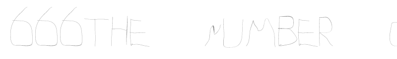666the number of the font