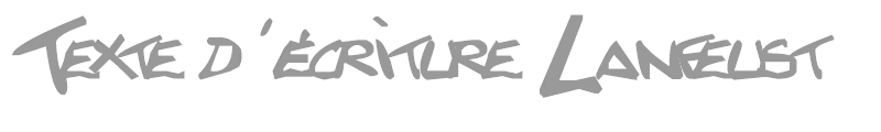 Texte d'?criture Lanfeust