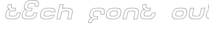 Tech Font Outline