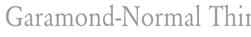 Garamond-Normal Thin