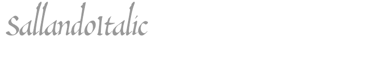 SallandoItalic