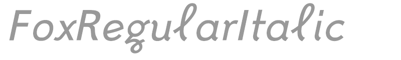 FoxRegularItalic
