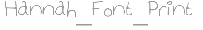 Hannah_Font_Print