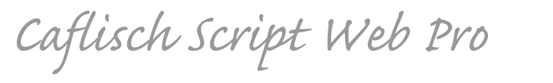 Caflisch Script Web Pro