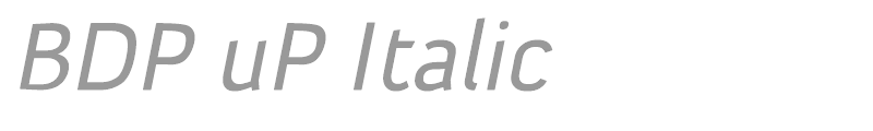 BDP uP Italic