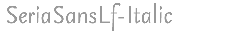 SeriaSansLf-Italic