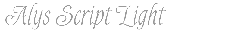 Alys Script Light
